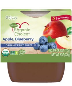 MOMS ORGANIC APPLE, BLUEBERRY 2PK 4 OZ
