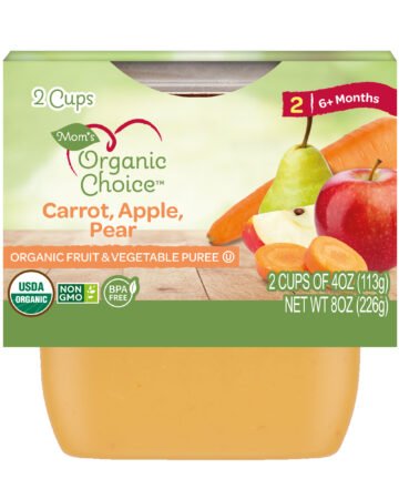 MOMS ORGANIC CARROT, APPLE PEAR 2PK 4 OZ